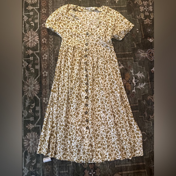 Madewell Button-Front Midi Dress in Batik Vine Size XS - Picture 5 of 7